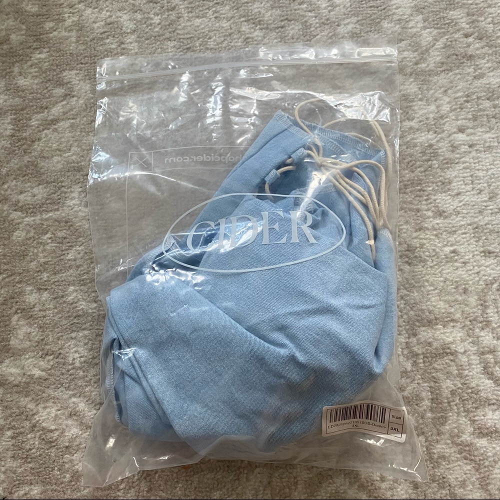 NWT Cider Curve Denim Cross Disco Top - Picture 5 of 5